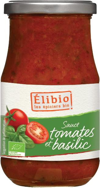 Bio rajčatová omáčka s bazalkou Elibio 300 g