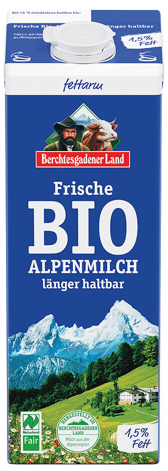 Bio čerstvé alpské mléko polotučné BGL 1 l