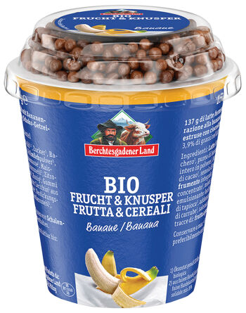 Bio banánový jogurt s čokoládovými kuličkami BGL 150 g