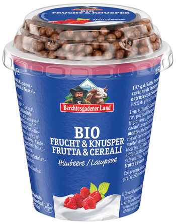 Bio malinový jogurt s čokoládovými kuličkami BGL 150 g