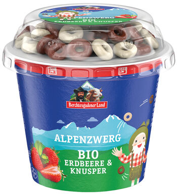 Bio jahodový jogurt s čokoládovými kroužky BGL 137 g