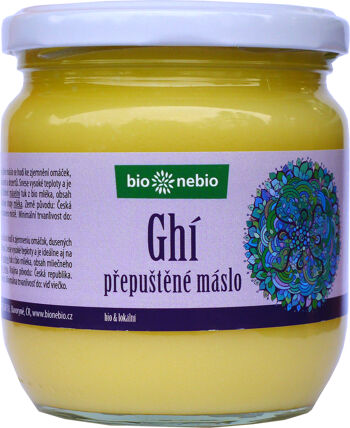 Bio přepuštěné máslo ghí ČESKÉ BIO 425 ml