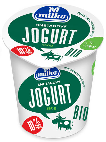 Bio smetanový jogurt bílý 10% MILKO 150 g