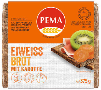 Proteinový chléb s mrkví PEMA 375 g
