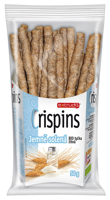 Bio tyčinky žitné jemně solené Crispins Extrudo 50 g