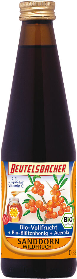 Bio rakytníkový sirup s medem Beutelsbacher 330 ml