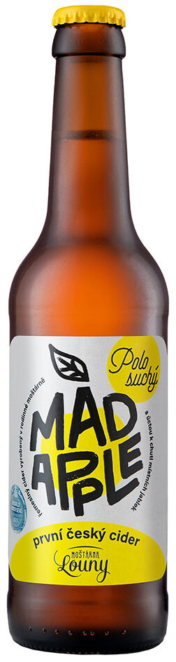 Cider polosuchý 4,5 % Mad Apple cider 330 ml