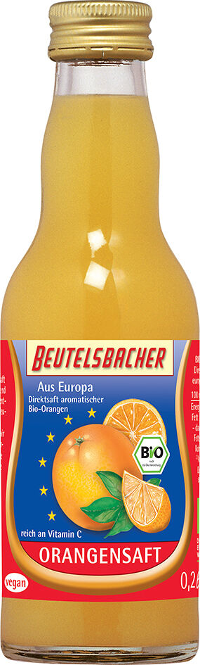 Bio pomerančová šťáva 100% Beutelsbacher 0,2 l