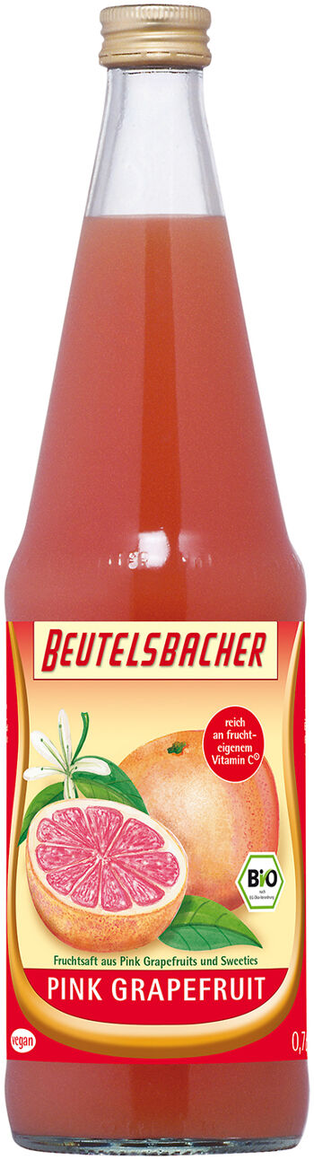 Bio růžová grepová šťáva 100% Beutelsbacher 0,7 l