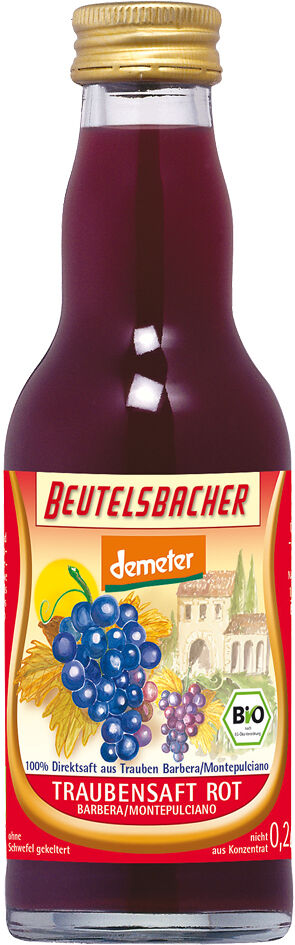 Bio hroznová šťáva červená 100% Beutelsbacher 0,2 l