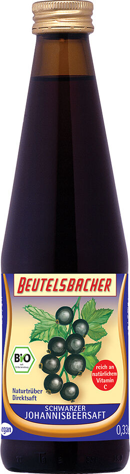 Bio šťáva z černého rybízu 100% Beutelsbacher 0,33 l