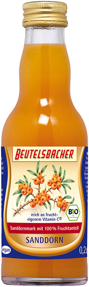 Bio rakytníková šťáva 100% Beutelsbacher 0,2 l