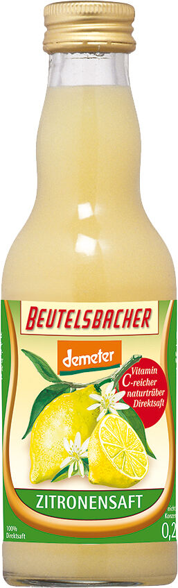 Bio citrónová šťáva 100% Beutelsbacher 0,2 l