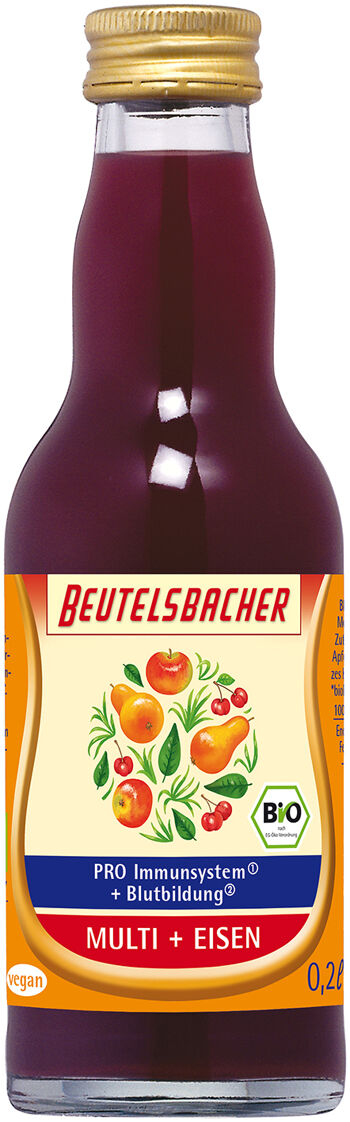 Bio šťáva z ovoce Multi + Železo Beutelsbacher 0,2 l