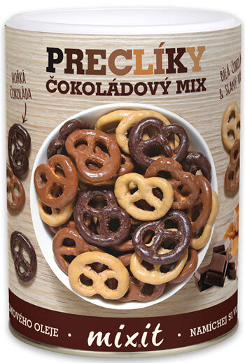 Mix slaných preclíků v čokoládě Mixit 250 g