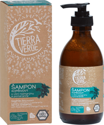 Kopřivový šampon na mastné vlasy Tierra Verde 230 ml