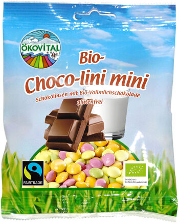 Bio čokoládové dražé barevné ÖKOVITAL 80 g