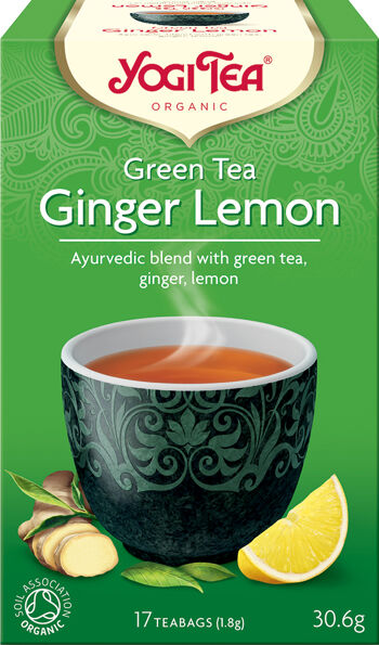 Bio Zelený čaj Zázvor Citrón Yogi Tea 17 x 1,8 g
