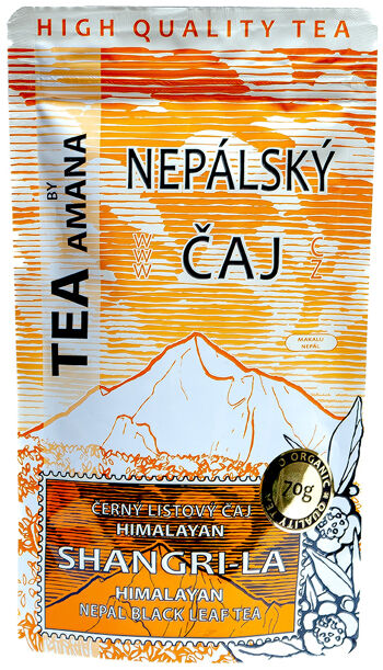 Bio černý čaj Nepál Himalayan Shangri-La AMANA 70 g