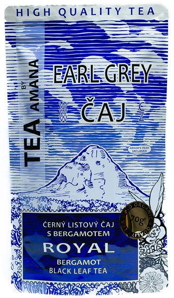 Bio černý čaj Cejlon Earl Grey Royal AMANA 70 g