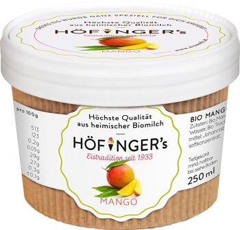 Bio sorbet mangový vegan Höfingers 250 ml
