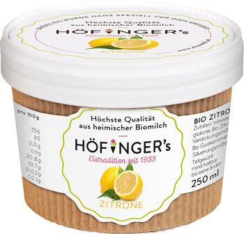 Bio sorbet citrónový vegan Höfingers 250 ml