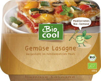Bio zeleninové lasagne mražené BioCool 400 g