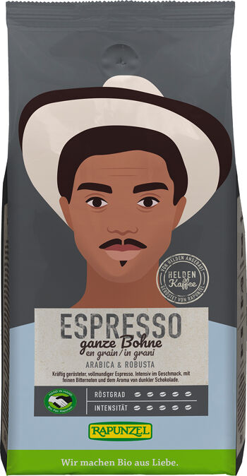 Bio Espresso zrnková káva  RAPUNZEL 250 g