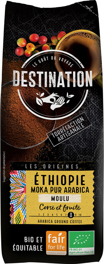 Bio káva mletá Etiopie Destination 250 g