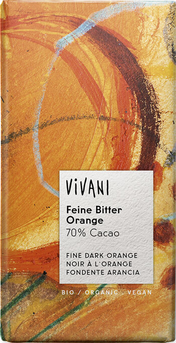 Bio hořká čokoláda pomerančová VIVANI 100 g