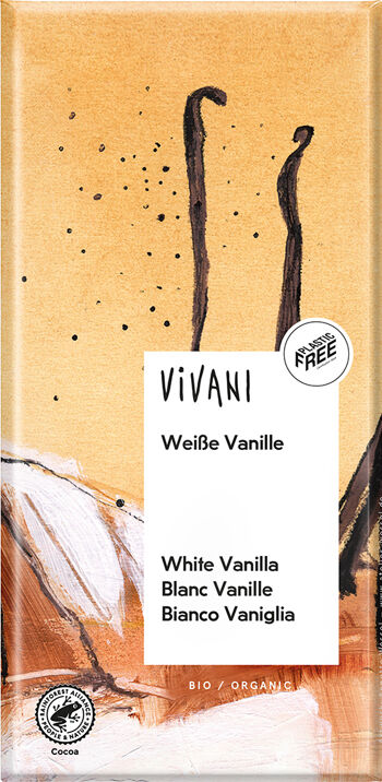 Bio bílá čokoláda s vanilkou VIVANI 80 g
