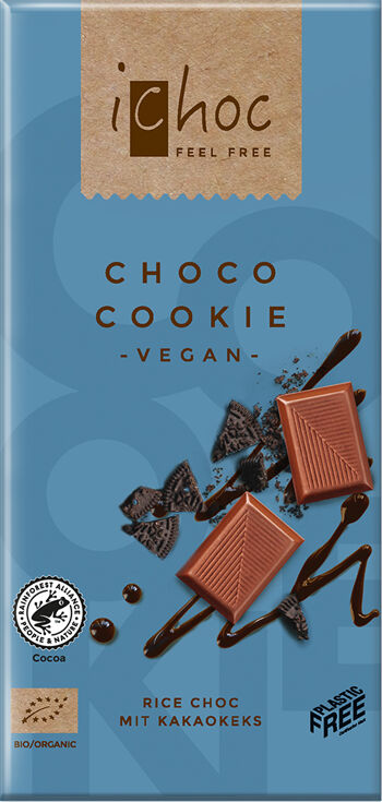 Bio vegan čokoláda cookie iChoc 80 g
