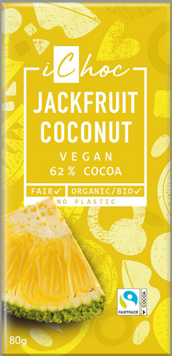 Bio vegan čokoláda s jackfruit a kokosem iChoc 80 g