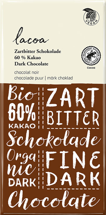 Bio hořká čokoláda 60% LACOA 100 g