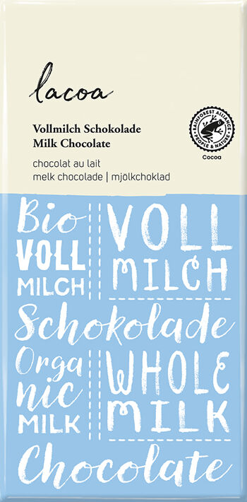 Bio mléčná čokoláda LACOA 100 g