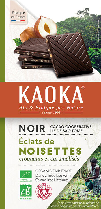 Bio hořká čokoláda s oříšky KAOKA 100 g