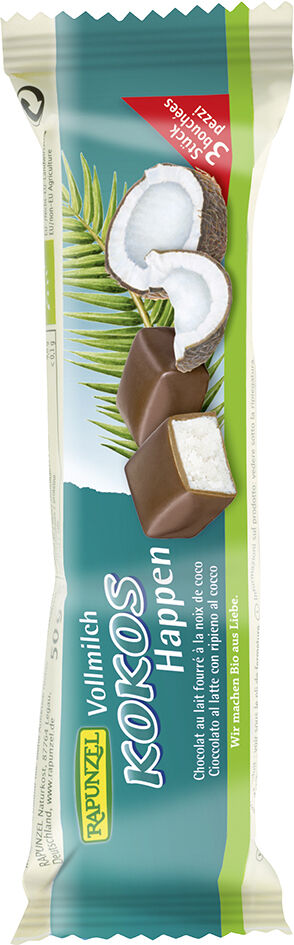 Bio kokos v mléčné čokoládě RAPUNZEL 50 g