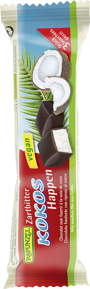 Bio kokos v hořké čokoládě RAPUNZEL 50 g