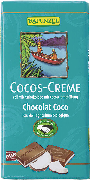 Bio mléčná čokoláda KOKOS RAPUNZEL 100 g