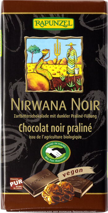 Bio čokoláda NIRWANA HOŘKÁ RAPUNZEL 100 g