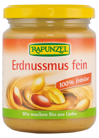 Bio 100% arašídová pasta jemná RAPUNZEL 250 g