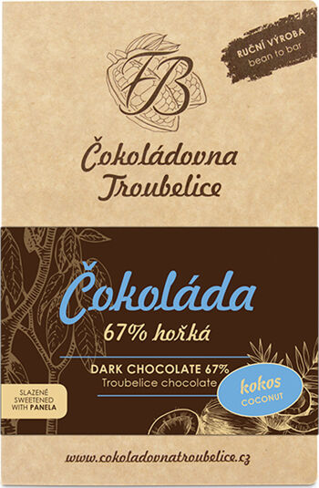 Hořká čokoláda 67% s kokosem EDICIÓN NUEVA 45 g