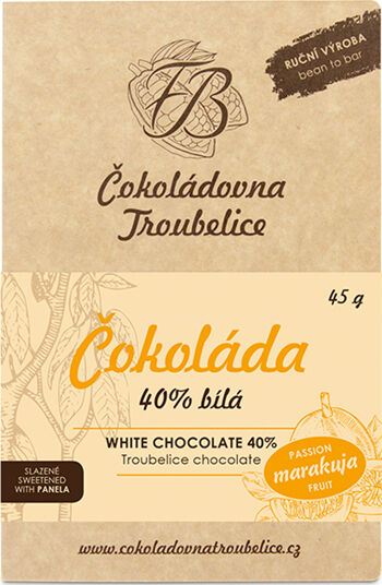 Bílá čokoláda 40% s marakujou EDICIÓN NUEVA 45 g