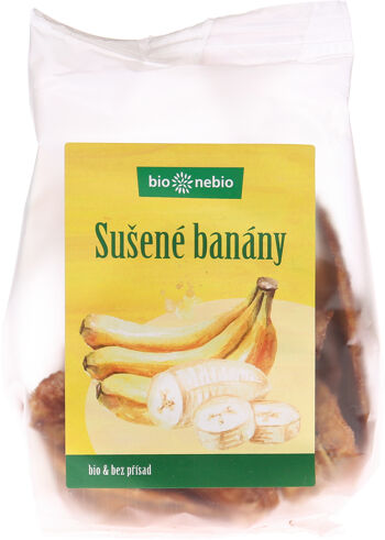 Bio sušené banány plátky bio*nebio 100 g