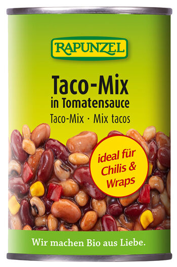 Bio směs fazolí sterilovaná Taco-Mix RAPUNZEL 400 g