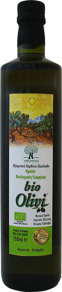 Bio extra panenský olivový olej NIKOLOPOULOS 0,75 l